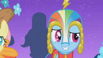 Rainbow Dash in her custom Gala Dress S1E14