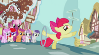 Apple Bloom posing while doing her tricks S2E06