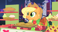 Applejack charges Rarity and Blueblood for fritters S1E26