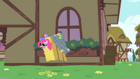Pinkie Pie hops after Rainbow Dash S1E25