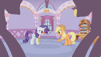 Applejack and Rarity talk about the dress S1E14