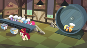 Main ponies ready to work in the cherry factory S02E14.png