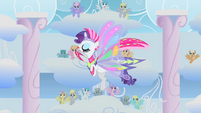 Rarity dances during Rainbow Dash's second phase S1E16