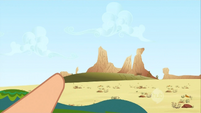 Pony pointing where Applejack went S2E14