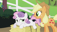 Applejack talking to Sweetie Belle S2E05