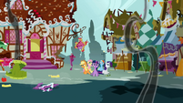 Ponyville in ruins S1E10