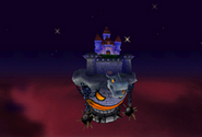 Peach's Castle in 2000 when uprooted by Bowser.