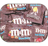 The "Fun Size" design used after "Plain" M&M's were re-named "Milk Chocolate" M&M's.