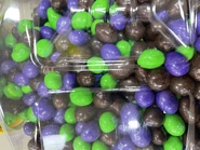 Here is a shot of M&M's Peanut Chocolate Candies that come in 3 Female colors (Brown, Green and Purple)