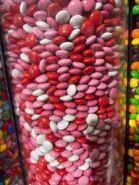 Here is a shot of M&M's Milk Chocolate Candies that come in 4 Valentine's Day colors (Red, Pink, Dark Pink and White)