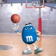 Blue Getting Ready To Play Basketball (Photo From M&Ms facebook page)