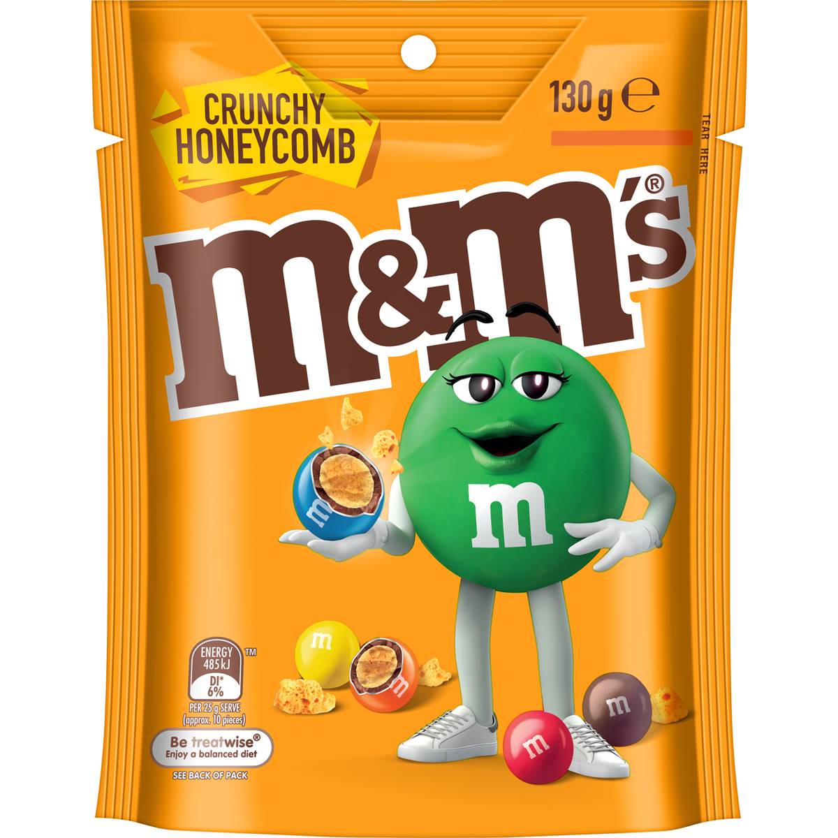 crispy green m&m bag