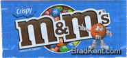 Orange on a Wrapper of Crispy M&Ms after a redesign