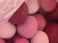 Here's a shot of M&M's Peanut Butter Chocolate Candies shown in Four Cupid's/Romance/Valentine's Day Colors (Red, White, Pink and Dark Pink)