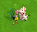 Pua and Heihei in Island Life