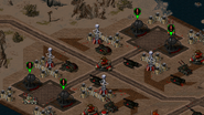 4 old Iron Curtain Devices behind the aforementioned defense line. Note the Qilin Tanks and Nuwa Cannons with permanent Nuclear Path buff.