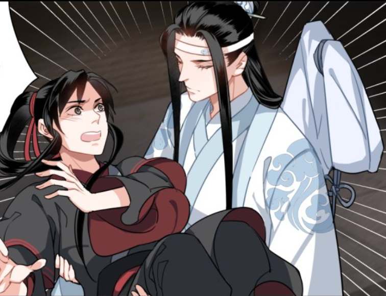 A patchwork that clarifies how Wei Wuxian ended up in the bushes, with Lan  Wangji lying on him. 😇 (manhua, chapters 255&256) (reposted with one of  the uncensored kisses 💖) : r/MoDaoZuShi