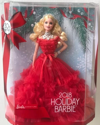holiday barbie blue dress