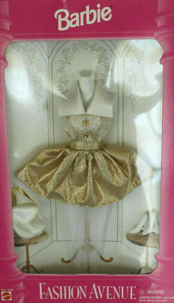 New Barbie Fashion Avenue Gold and White Party Dress Fashion Pack New Barbie Fashion Avenue Gold and White Party Dress Fashion Pack