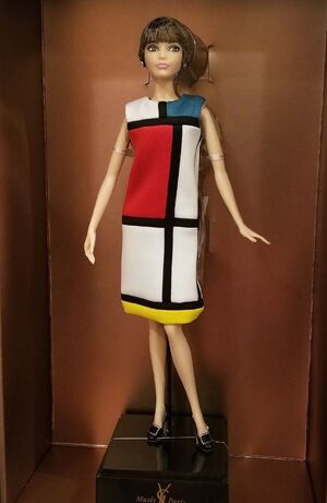 Mod Artist Redo Barbie Doll in Mondrian Print Dress 