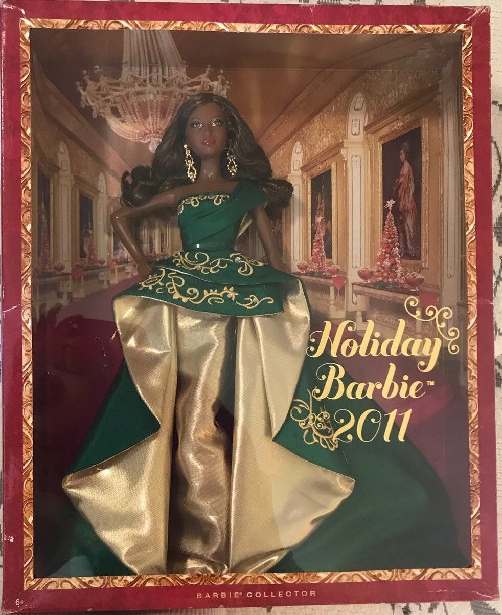 Happy Holidays Holiday Barbie 2011 Value 2011 Holiday Barbie Fashion Doll  1:6 Green Dress Christmas