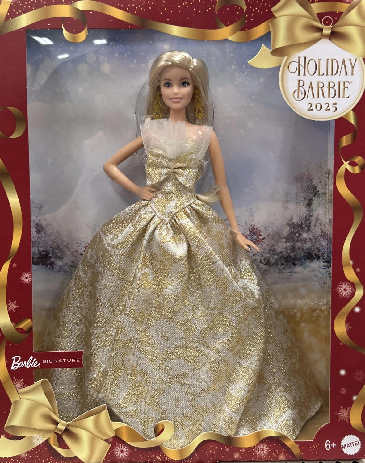 holiday barbie gold dress Barbie 13