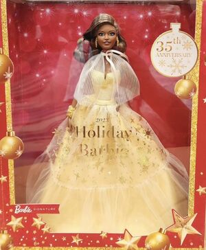 African american shop holiday barbie