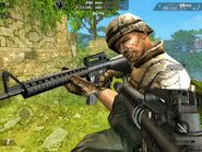 An Army soldier in multiplayer armed with an MN106