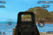 Aiming down the Red Dot sight on the MN106 R.D.S.