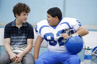 Manny and Luke at the game