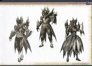 Concept de l'armure Alatreon (source : Monster Hunter Illustrations Vol.02)