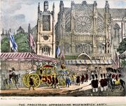 The Procession Approaching Westminster Abbey