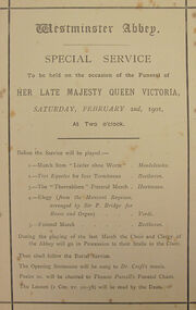 Westminster Abbey 1901 Queen Victoria funeral service