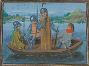 Robert de Vere fleeing Radcot Bridge