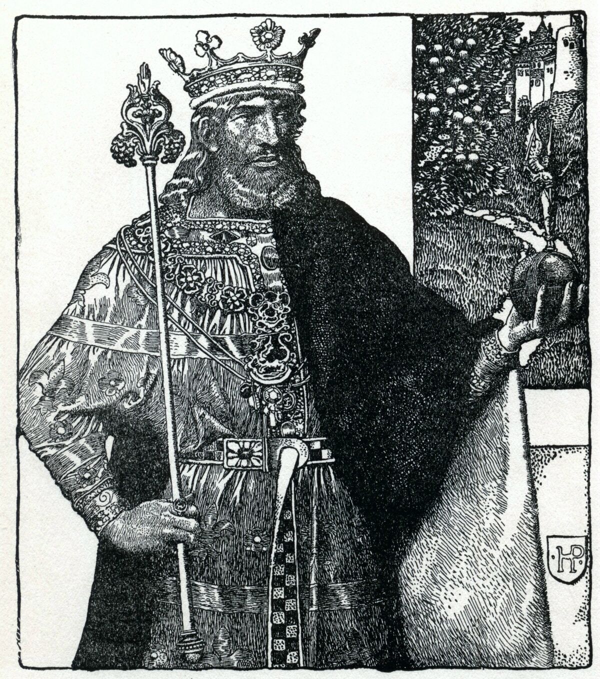Royal Portrait of a Saint Bernard Dressed Like a British King