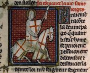 Saint George Knight in Vies de Saints Manuscrit 588 f. 113 c1290-1310