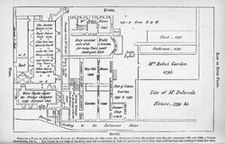The medieval complex of Parliamentary buildings was mapped by William Capon around the turn of the 18th century. This image shows a plan view of the ground floor levels, where each building is clearly described in text. Reference is made in the House of Lords undercroft, to Guy Fawkes.