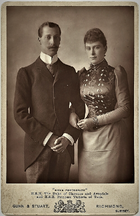 Prince Albert Victor, Duke of Clarence and Avondale; Queen Mary when Princess Victoria Mary of Teck, 1891