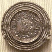 Edward the Elder coin imitation silver brooch Rome Italy c 920