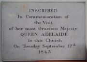 Hagley, St John the Baptist - interior, Queen Adelaide 1