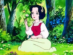 Snow White in garden