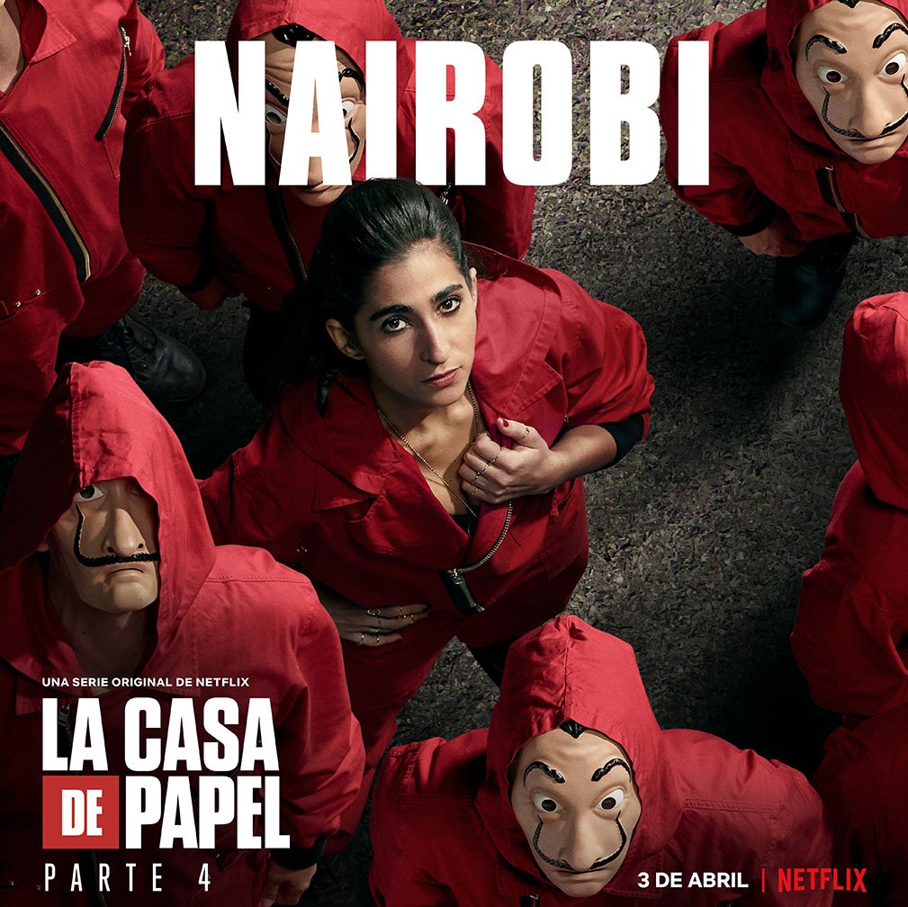 Placa Decorativa Nairóbi Personagem La Casa de Papel Série Netflix