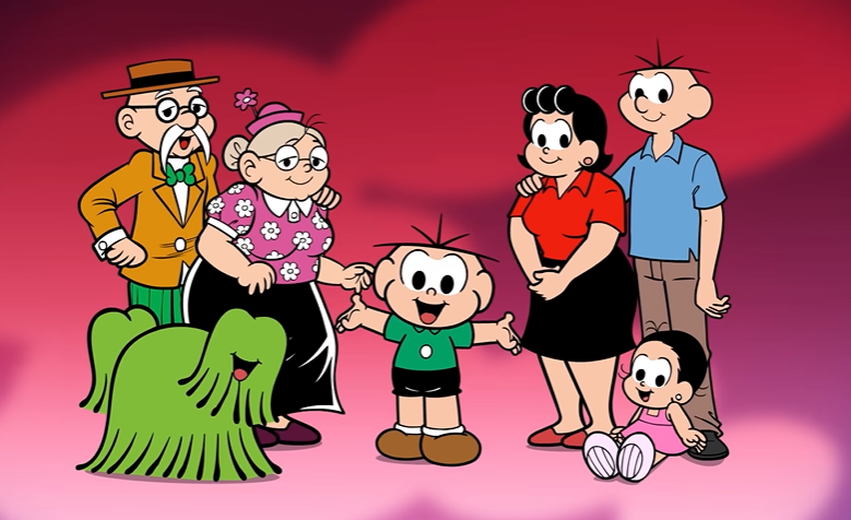 Ilustração de personagem de desenho animado da família de cebolas
