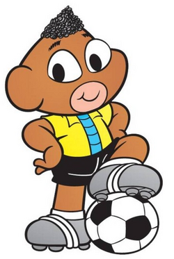 Três menino jogando futebol, criança futebol Cartoon Sport, jogar