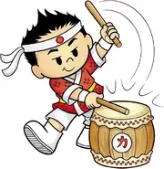 Tikara tocando taiko