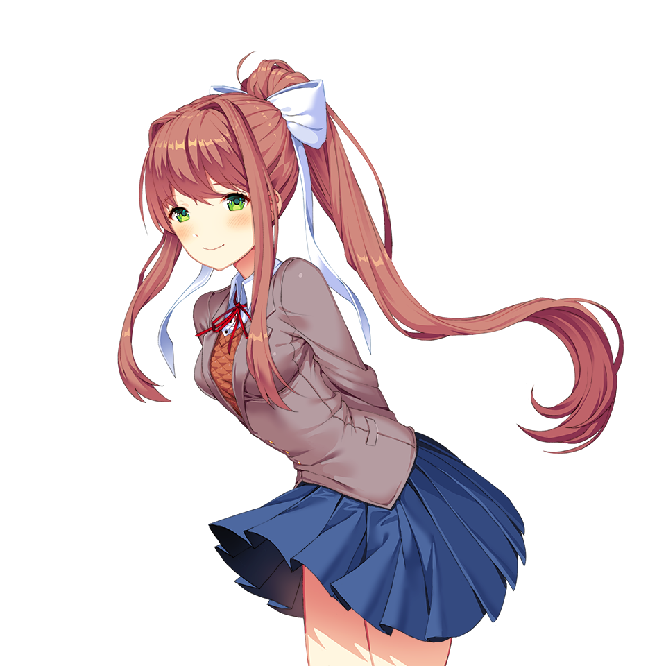 Updated the watching things with Monika submod's dialogue a little + fixed  the white sweater not having a gift file : r/MASFandom