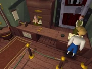 Lucre Island bank counter