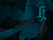 First section of the tomb's interior, with new coffin.