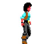 Early sprite animation of Elaine