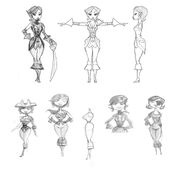 Early concept sketches